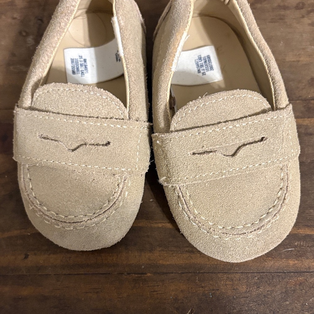 Janie and Jack Cream Moccasins for Kids